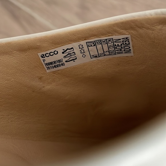 ECCO genuine white leather mules - Picture 9 of 12